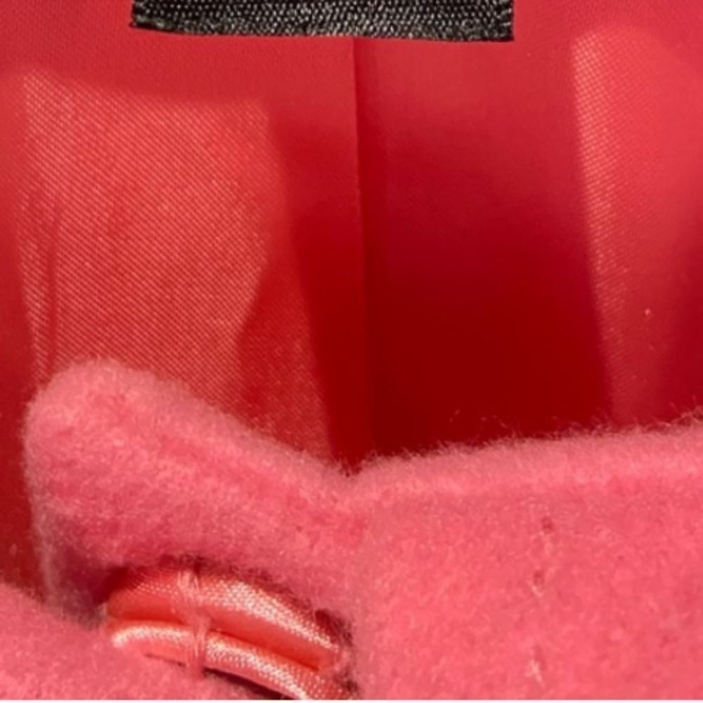 Pink Tartan Cotton Candy Pink Cashmere Wool Coat L - Picture 9 of 16